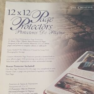 Creative Memories Page Protectors - Clear 12x12 New Scrapbooking
